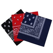 Cotton Bandanas for Men Women Paisley Cowboy Bandana Handkerchiefs for Hair...