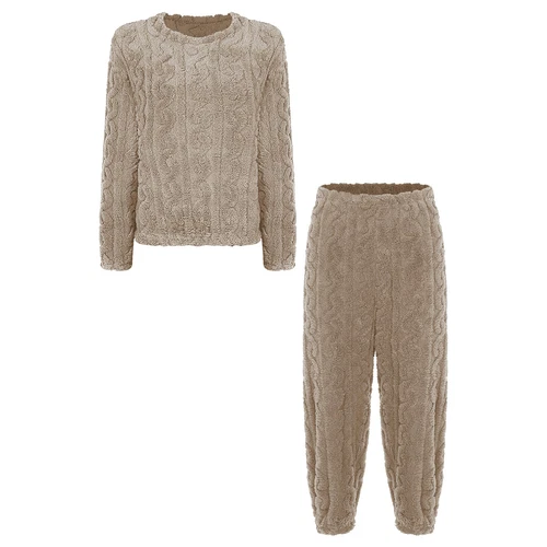 Womens Pajamas Set New Year Sleepwear Solid Color Homewear Elastic Waistband - Picture 74 of 79