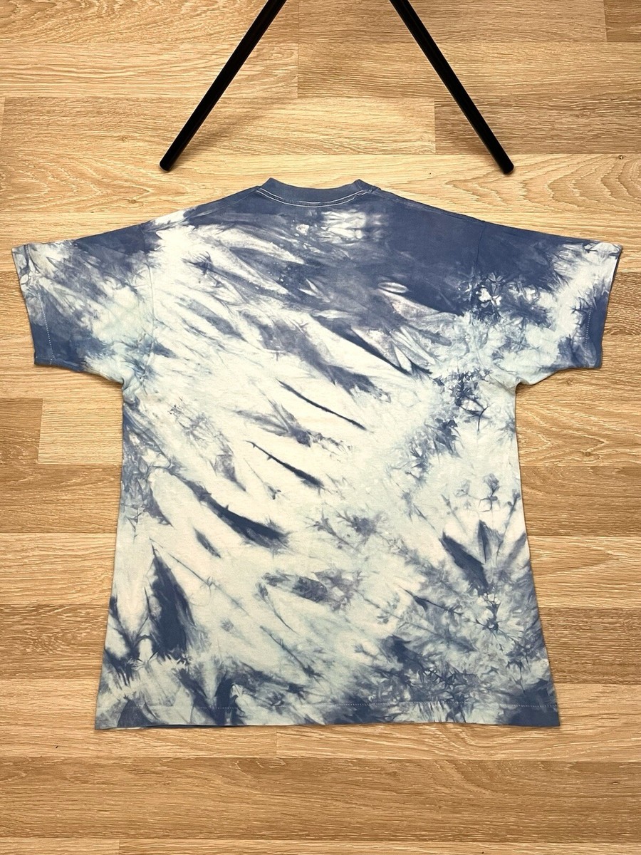 RARE Vintage 80s Led Zeppelin Icarus 1984 USA Tie Dye Blue Tee