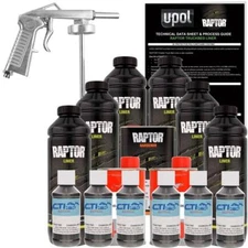 UPOL Raptor SprayOn TruckBed Liner with SprayGun (Charcoal Metallic) 6L