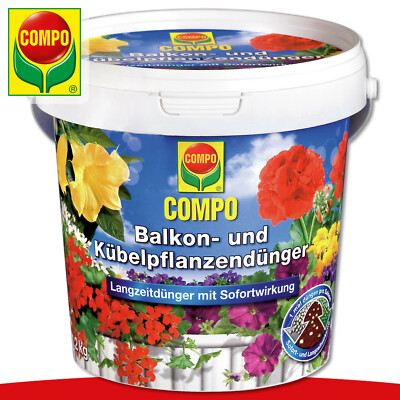 COMPO 1,2 kg Balkon- und Kübelpflanzendünger | Langzeitdünger mit Sofortwirkung