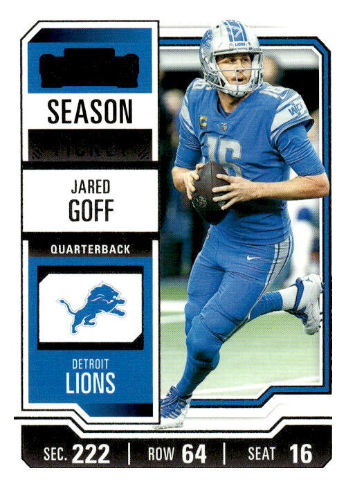 2023 Panini Contenders #35 Jared Goff Season Ticket Retail