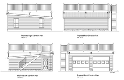 24'X24'  TWO CAR GARAGE FLAT ROOF WITH DECK 18-2424DECK 