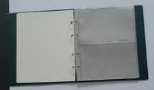 ALBUM CON CUSTODIA X QUARTINE CARTOLINE BANCONOTE +10 FOGLI  A 2 SCOMPARTI
