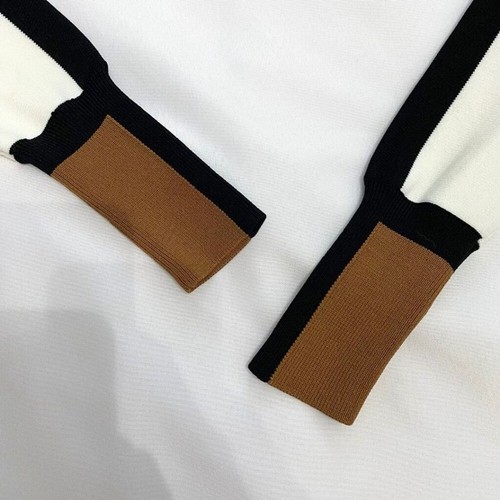 NWOT KAREN MILLEN BOLD STRIPE KNIT JUMPER IN IVORY WHITE BLACK & BROWN - XS - Picture 7 of 9