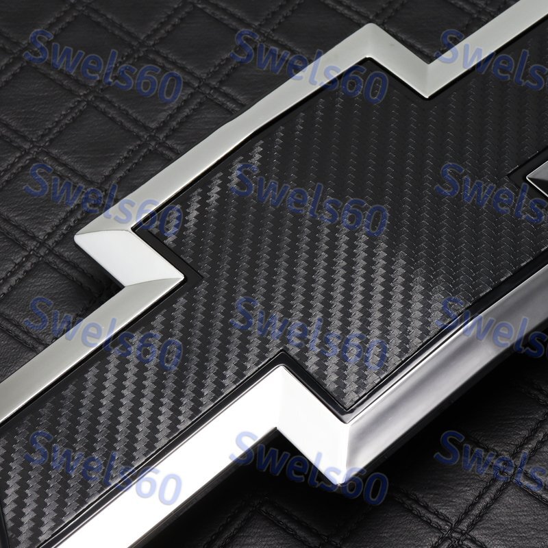 Front Bowtie Emblem – Carbon Fiber Look For 2016-2018 Chevy Silverado 1500
