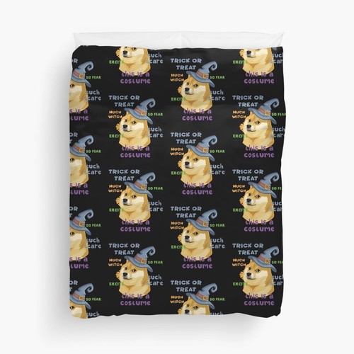 Halloween Dog meme Doge meme sayings Duvet Cover eBay
