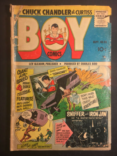 BOY COMICS 115 VINTAGE 1955 JOE KUBERT V 1 LEV GLEASON CHARLES BIRO CHANDLER - Picture 1 of 2