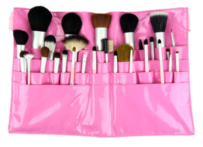 STUDIO DIRECT PROFESSIONAL 28 PIECE MAKEUP BRUSH SET PINK W APRON NEW USA SELLER
