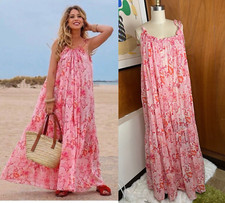 Mango X Chufy Collab Voluminous Maxi Sz 4 Floral Printed Dress