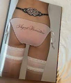 Agent Provocateur tie side panties NEW pink silk logo knickers ladies briefs S M