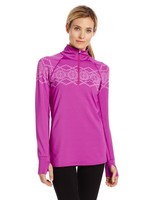 Snow Angel Women's Chami Alpine Graphic Zip T-neck Top Berry X-small on sale Snow Angel Women's Chami Alpine Graphic Zip T-neck Top Berry X-small on sale