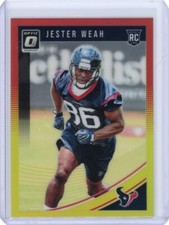 2018 Donruss Optic Jester Weah Rated Rookie Red/Yellow Prizm - Houston Texans