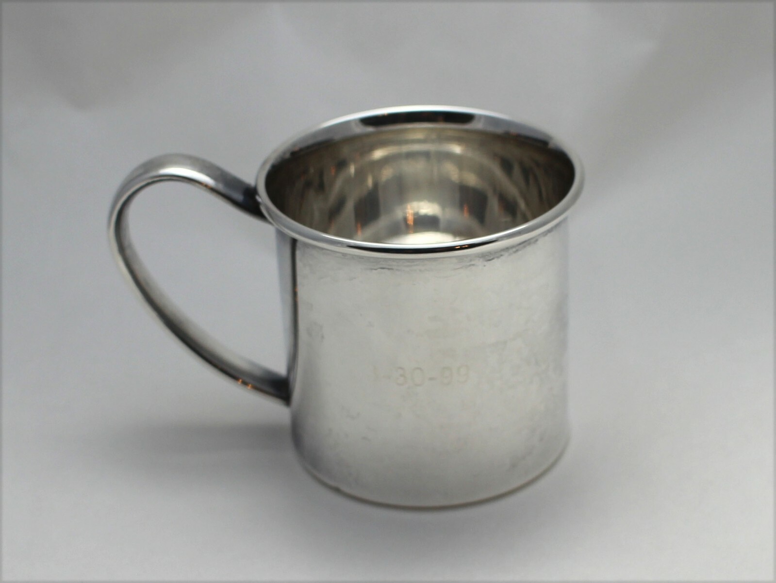 Lunt 112 Sterling Silver Baby Cup with Monograms "EMK" eBay