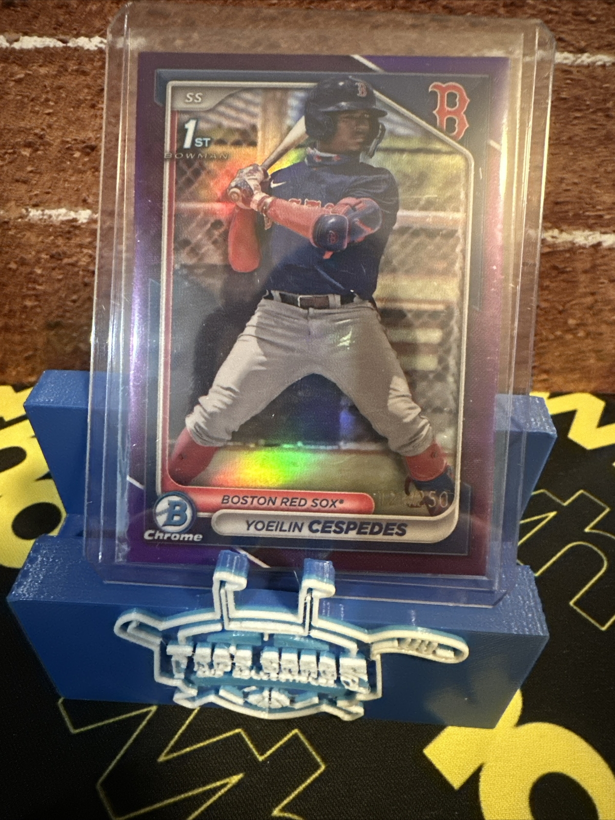 2024 Bowman Chrome Yoeilin Cespedes Purple REFRACTOR 1st Bowman Red Sox /250