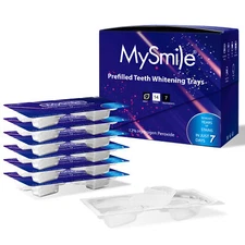 MySmile 7PK Prefilled Teeth Whitening Trays 12%HP Whitening Gel Non-Sensitive