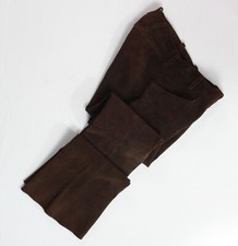 Rare Vintage Lenny's Boot Parlor Suede Bell Bottom Flare Jeans Pants 60s 70s W30