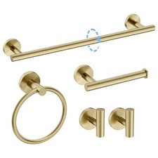 Brushed Gold Towel Bar Set 18 Inch Bathroom Accessories Set Wall Mounted Bath...