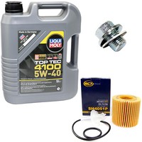 MotoröL ÖLfilter SH4051P 5W40 5 Liter + ÖLablassschraube FüR Daihatsu Toyota