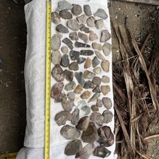 Heat Treated Variety Texas Chert/Flint spalls for making 1-5 in. Points -12 lbs.