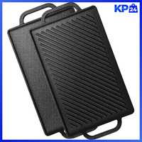 Gusseisen Grillplatte 33X21Cm Wende-Grillplatte Kochgrill FüR Ofen Herd Grill 1