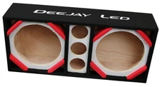 Deejay Led D12T3WHITE Dual 12" Woofer Enclosure with Three Tweeters
