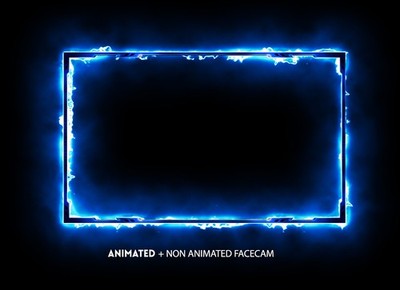 Twitch Overlay Animierte Webcam Facecam GameCam Overlay Blau Lila Farben