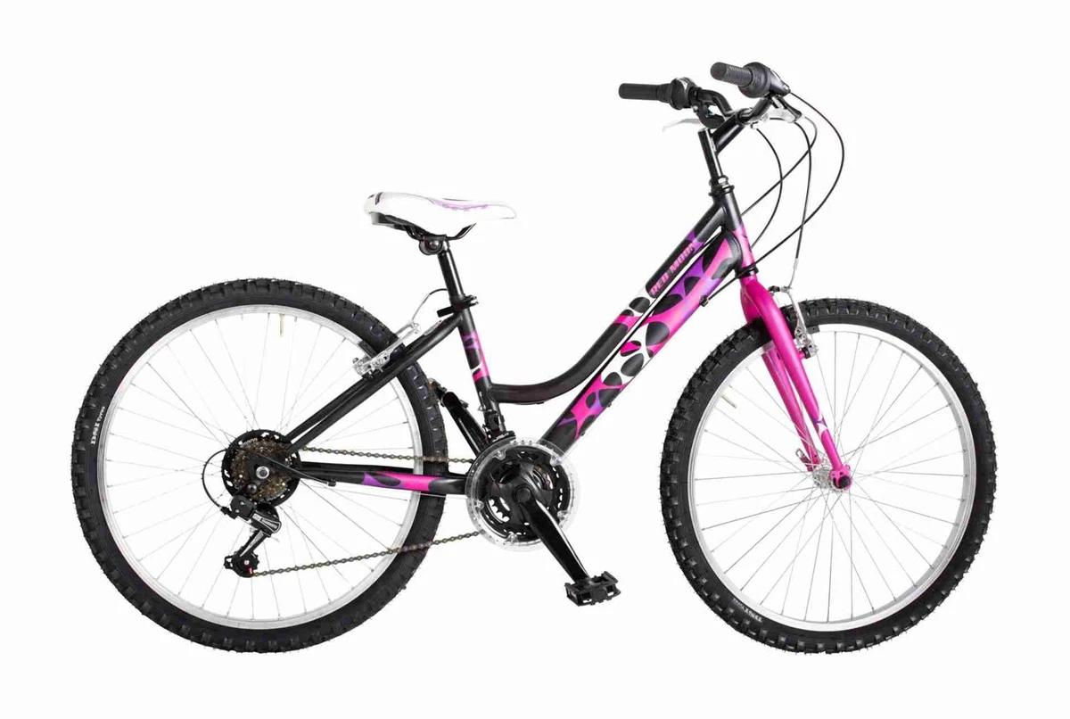 FortyFor Bicicletta da 18 pollici, rosa per bambini, mountain bike, cruiser con parafango e riflettori, per bambini e ragazzi