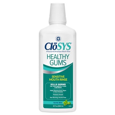 CloSYS Healthy Gums Mouthwash 32 Fl Oz, Antiplaque, Anti-Gingivitis Mouthwash, N