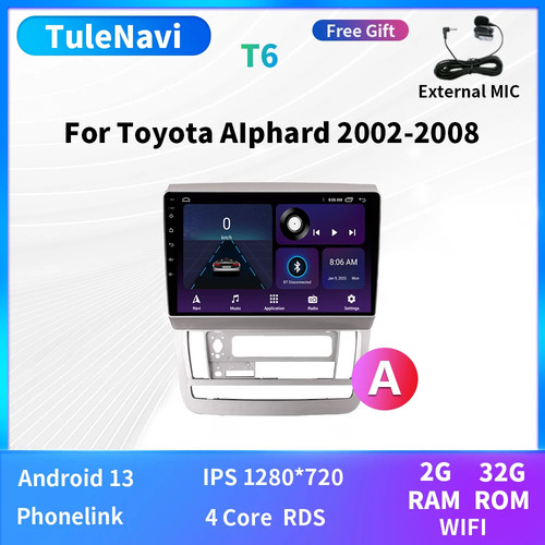 Reproductor multimedia de radio de coche estéreo GPS para Toyota Alphard 2002-2008 - Imagen 7 de 40