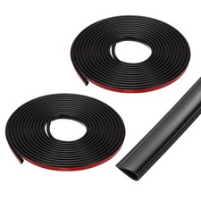 2Pcs 24.6 ft Weather Stripping, Silicone Self-Adhesive Door Seal Strip, Black
