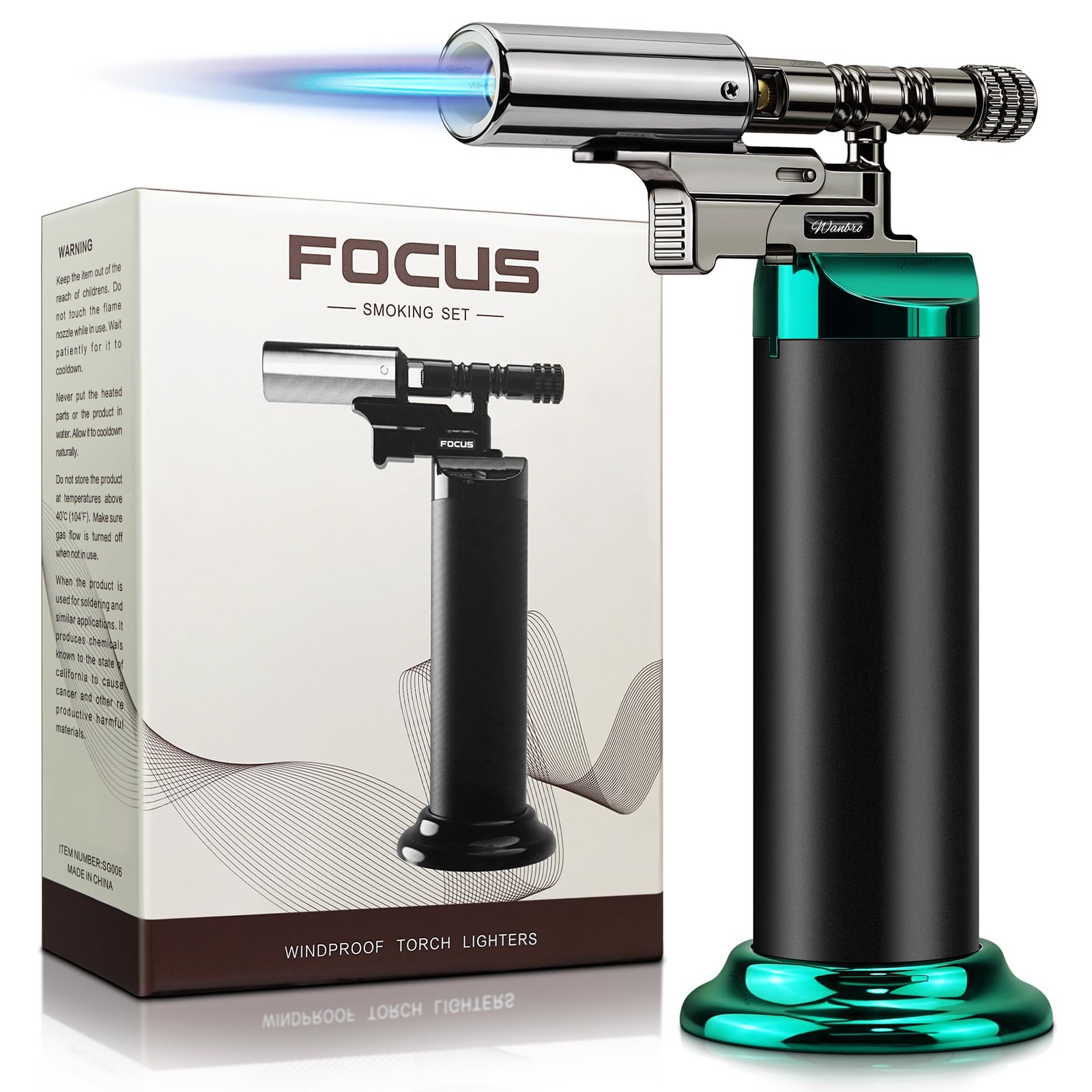 Kitchen Butane Torch Lighter, Powerful & Windproof Jet Torch