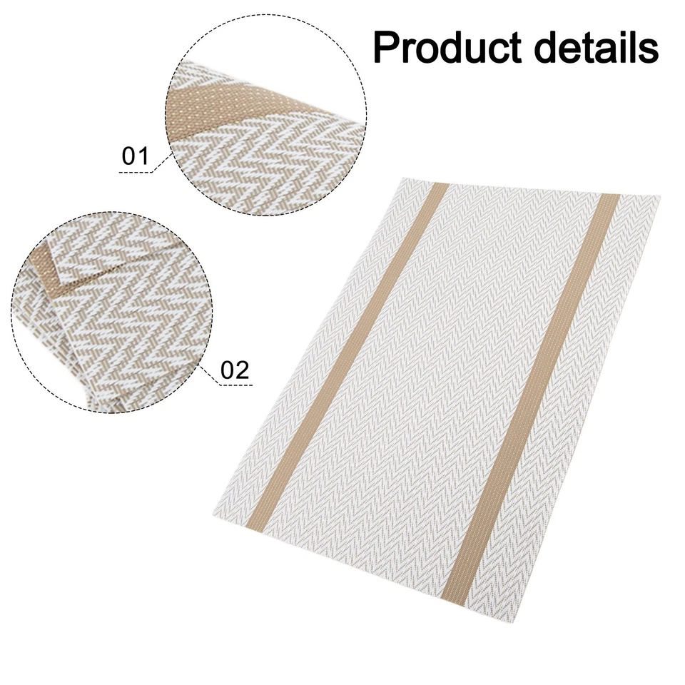 Space Saving 6Pcs Heat Resistant PVC Placemats for Dining Table 45x30cm - Image 4 of 4