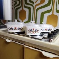 1:6 Scale Barbie Miniature Vintage Corningware Festival Retro 70s 80 Mid Century