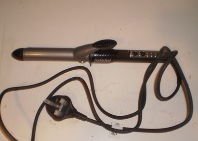 Babyliss 25mm Black & Grey Digital Electric Hair Tongs Curler Waver 230V