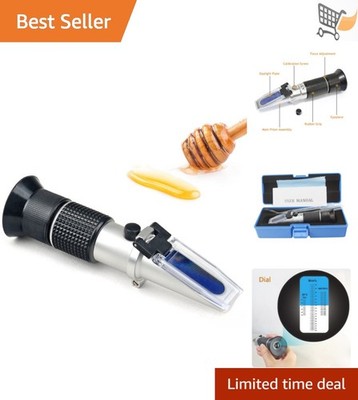 Honey Refractometer Moisture Brix Baume 3-in-1 for Honey Maple Syrup