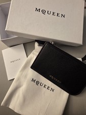 Alexander McQueen Leather Zip Card Holder