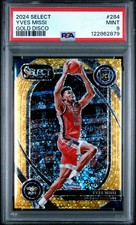 2024 Panini Select Yves Missi #284 Gold Disco RC /10 PSA 9