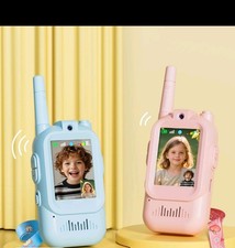 Kids video walkie talkies Set 2-Piece , Rechargeable Long-Range Two-Way...