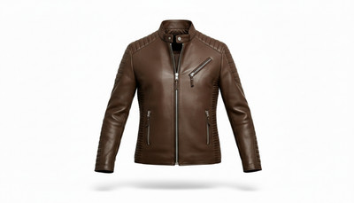 Men s Classic Cafe Racer Genuine Sheepskin Leather Motorcycle Biker Style Jacket