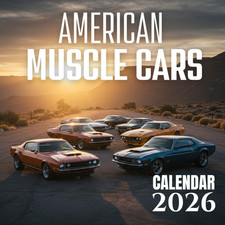 American Muscle Cars Calendar 2026 Spanish Edition 