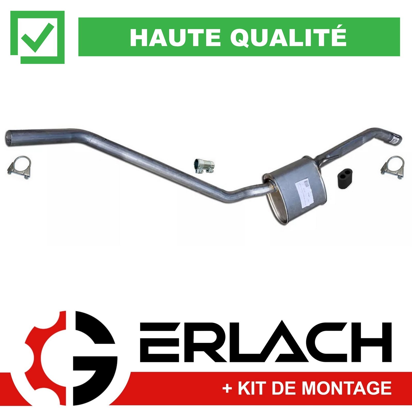 Silencieux intermédiaire pour Opel Senator A 2.5 en acier d'échappement