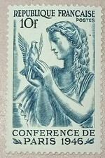 5D1-Timbre France YT  762 neuf **  année 1946 "conférence de paris"