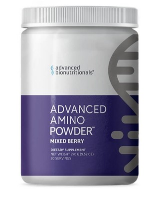 Advanced Amino Powder Mixed Berry Flavor 6.92oz, 30 Servings, Sealed