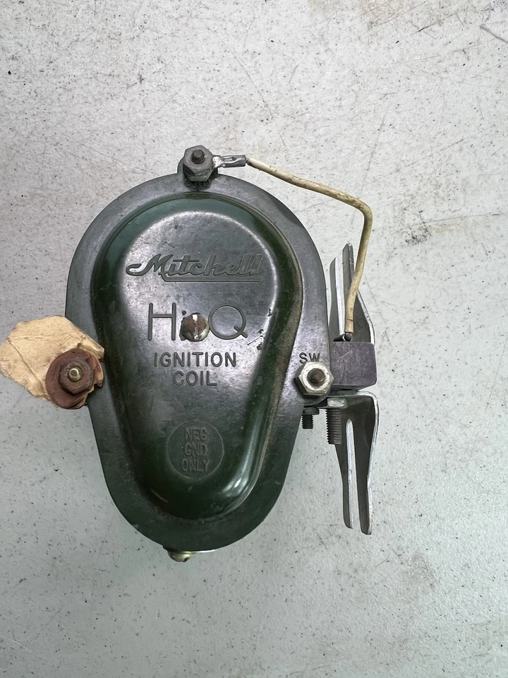 Bobina de encendido Mitchell Hi-Q de colección - SOLO GND - Estuche verde raro - Hot Rod Foto 2 de 4