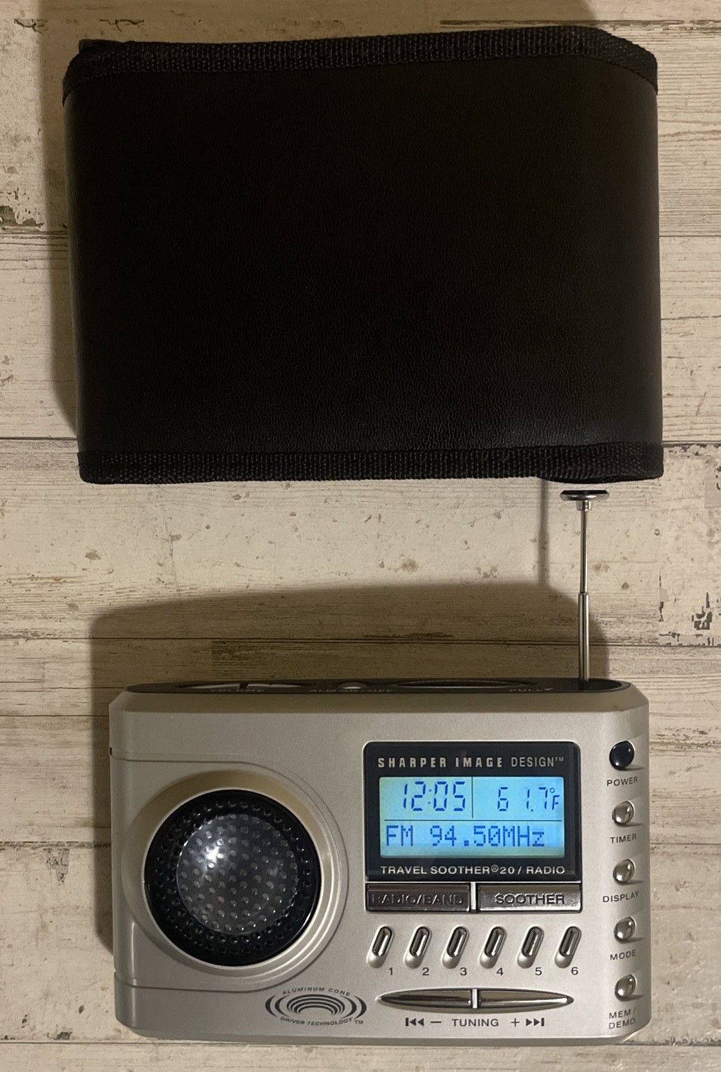 Sharper Image Travel Soother 20 Radio Alarm Clock SI621 W/ Case No Power Adapter