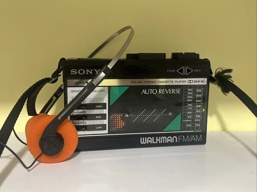 🔥 Sony Walkman WM-F18-F28  Cassette Player AM/FM  W New Drive Belts - Tested 🔥
