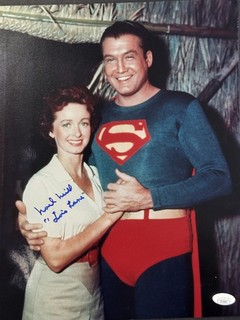 SUPERMAN TV SIGNED 11X14 NOEL NEIL AS "LOIS LANE" W GEORGE REEVES JSA