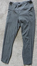Active Life Brand Leggings Ladies SZ M Gray poly/spandex hip/media pockets
