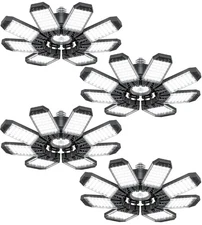 LED Garage Lights, 4 Pack Garage Lighting 260W 26000LM Bright Shop Ceiling Li...